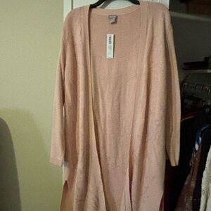 Chicos size 2 cardigan - flush peach color